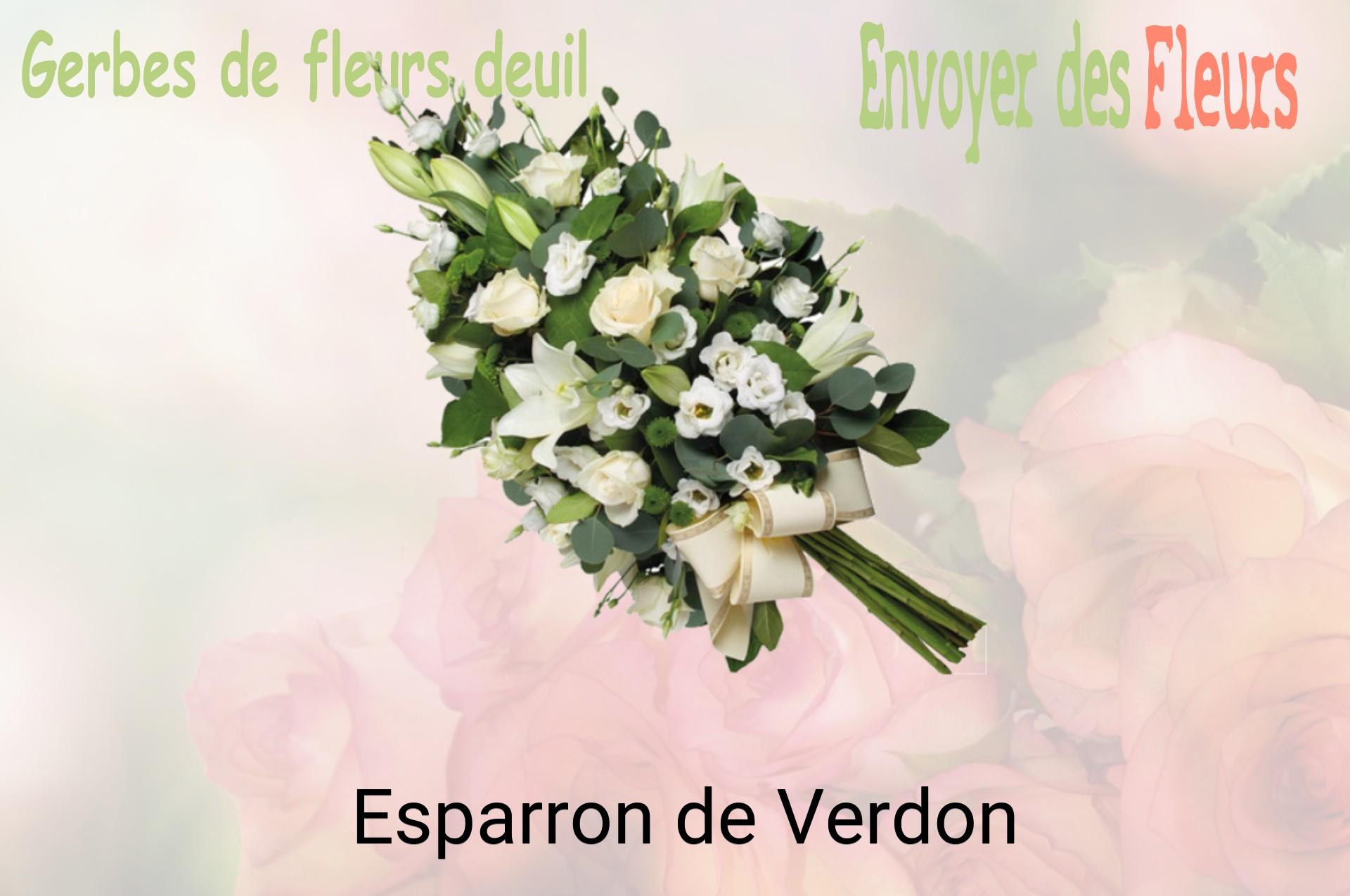 Gerbe de fleurs de deuil livrée à Esparron-de-Verdon